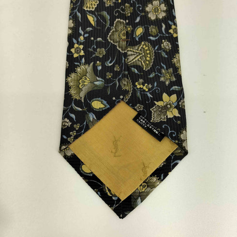 イヴサンローラン Yves Saint Laurent 総柄 シルクネクタイ メンズ