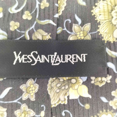 イヴサンローラン Yves Saint Laurent 総柄 シルクネクタイ メンズ