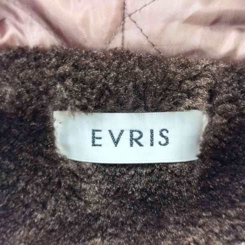 エヴリス EVRIS 裏地キルティング フーデッドファージャケット レディース FREE