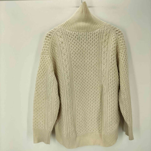 スピックアンドスパン Spick and Span LAMBSWOOL ラムウール ケーブルタートル ニット セーター レディース FREE