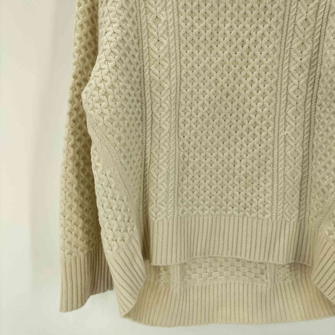 スピックアンドスパン Spick and Span LAMBSWOOL ラムウール ケーブルタートル ニット セーター レディース FREE