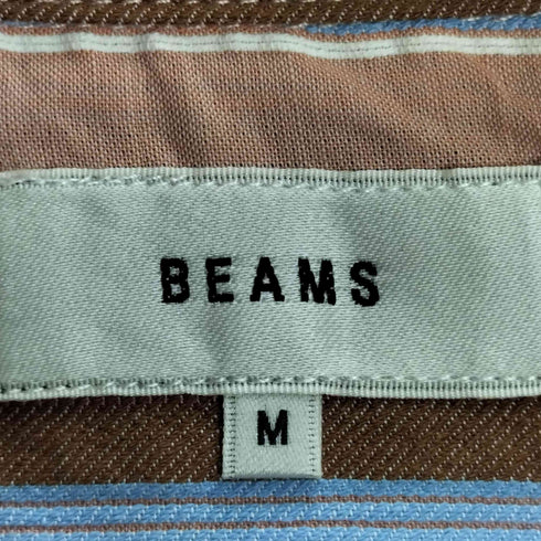 ビームス BEAMS 23ss ワイドストライプ オープンカラー シャツ メンズ JPN:M