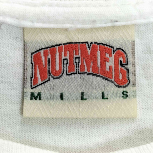 ナツメグ NUTMEG ロゴプリント クルーネック ロングスリーブ Tシャツ メンズ