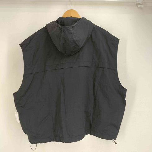 ザラ ZARA ポリコットン フーデッド ジップアップベスト メンズ L-XL