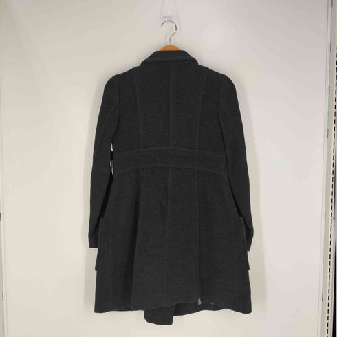 バーバリーブルーレーベル BURBERRY BLUE LABEL モヘヤ混 裏地ノバチェック ダブルハーフコート レディース 38