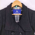 バーバリーブルーレーベル BURBERRY BLUE LABEL モヘヤ混 裏地ノバチェック ダブルハーフコート レディース 38