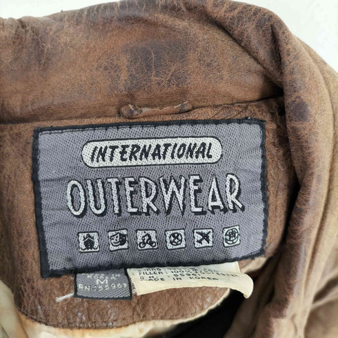 INTERNATIONAL OUTERWEAR ジップレザージャケット メンズ import:M