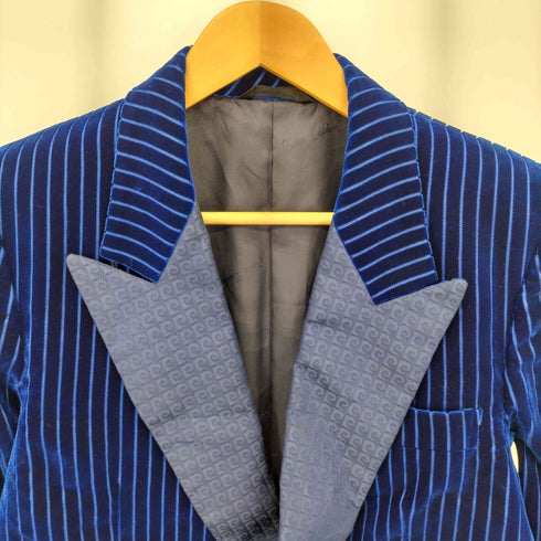 ピエールカルダン pierre cardin ピークドラペル ベロア ダブルブレスト テーラードジャケット メンズ  B4