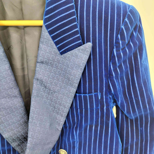 ピエールカルダン pierre cardin ピークドラペル ベロア ダブルブレスト テーラードジャケット メンズ  B4