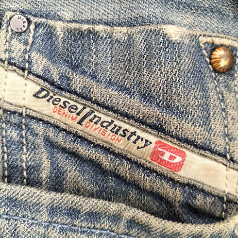 ディーゼル DIESEL ダメージ加工 ボタンフライデニムパンツ メンズ W30 L30