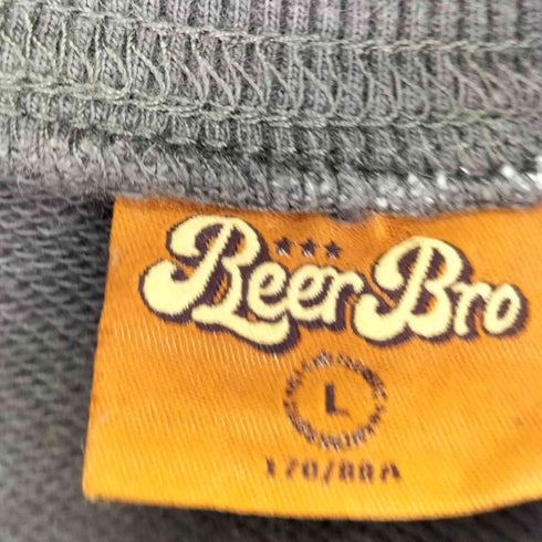 BEER BRO デニムワッペン クルーネックスウェット レディース import:L