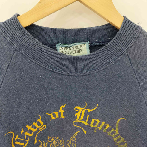 City of London ASPENBERG SOUVENIR 90s プリント ラグラン クルーネックスウェット メンズ