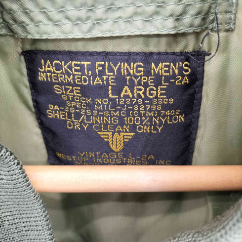ユーエスエアーフォース U.S. AIR FORCE WESTOP INDUSTRIES社製 IDEALジッパー L-2A フライトジャケット メンズ import:L