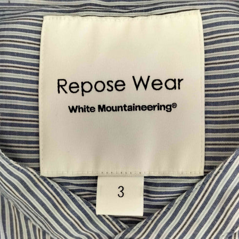 ホワイトマウンテニアリング WHITE MOUNTAINEERING RW BAND COLLAR STRIPE SHIRT メンズ 3