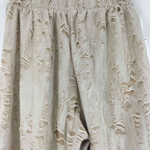 ダメージ加工イージーワイドパンツ レディース JPN:M