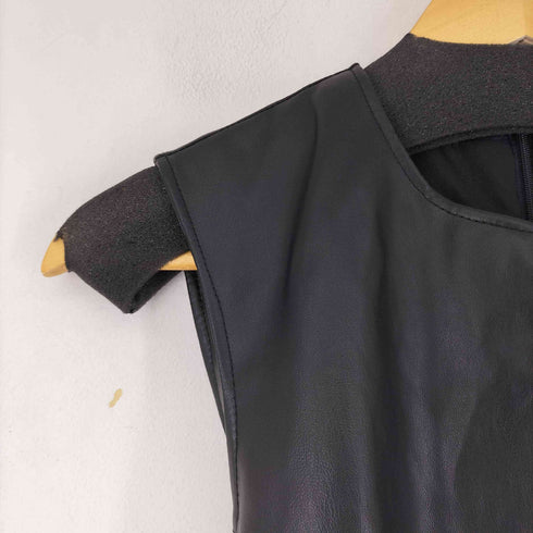 ザラ ZARA フェイクレザーノースリーブワンピース レディース import:S