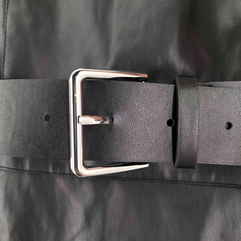 ザラ ZARA フェイクレザーノースリーブワンピース レディース import:S
