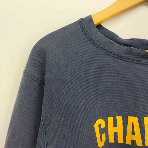チャンピオン Champion 90s USA製 CHAMPION PRODUCTS リバースウィーブ 両面 クラックプリント クルーネックスウェット メンズ import:L