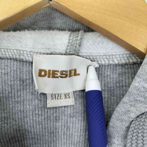 ディーゼル DIESEL 00S 裏起毛 ロゴプリント ジップアップパーカー Y2K レディース import:XS