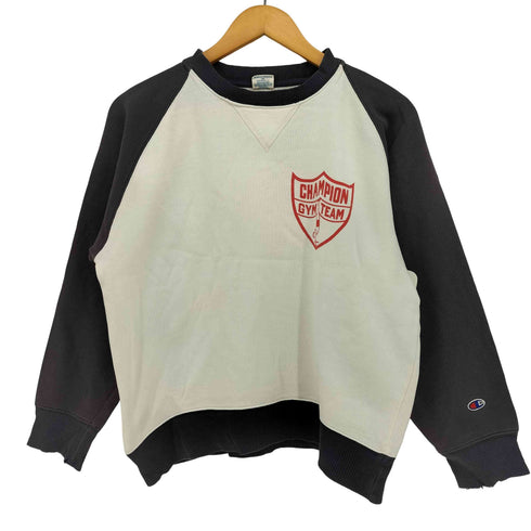チャンピオン Champion CHAMPION GYM TEAM 前V ラグラン 2トーン 短丈 クルーネックスウェット メンズ import:M