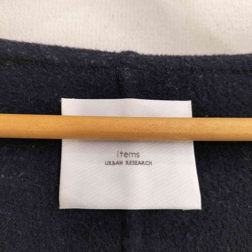 アイテムズ アーバンリサーチ ITEMS URBAN RESEARCH ウールナイロン混 フーデッド ロングガウンコート レディース FREE