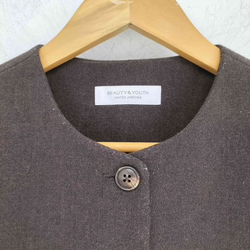 ビューティーアンドユースユナイテッドアローズ BEAUTY & YOUTH UNITED ARROWS メランジ ノーカラーベスト レディース
