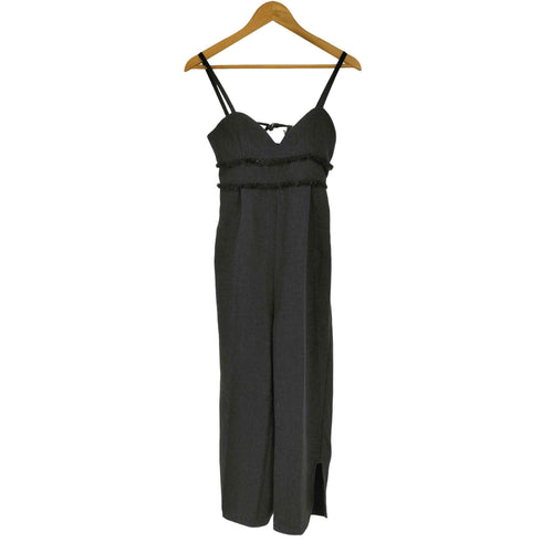 Eaphi Linen like fringe salopette レディース short