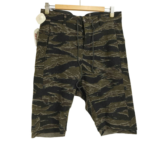 カズユキクマガイアタッチメント KAZUYUKI KUMAGAI ATTACHMENT カシミヤ混ニットフラノタイガーカモ ショートパンツ メンズ JPN:2