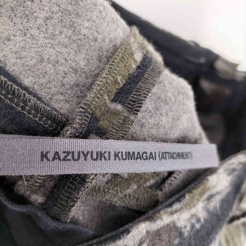 カズユキクマガイアタッチメント KAZUYUKI KUMAGAI ATTACHMENT カシミヤ混ニットフラノタイガーカモ ショートパンツ メンズ JPN:2