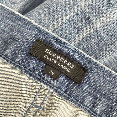 バーバリーブラックレーベル BURBERRY BLACK LABEL used加工デニムパンツ メンズ 79