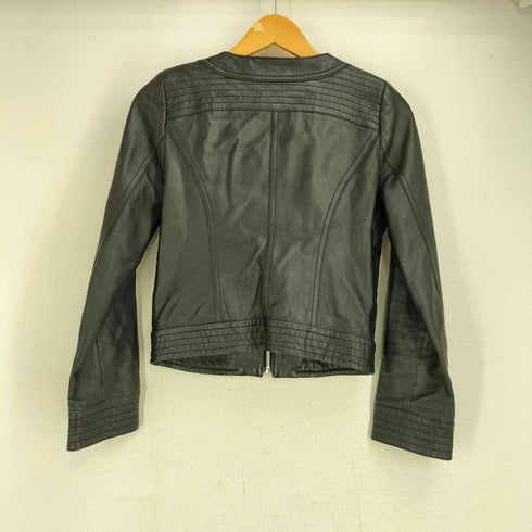 ビアッジョブルー Viaggio Blu 羊革 ノーカラー ライダーズジャケット レディース JPN:1