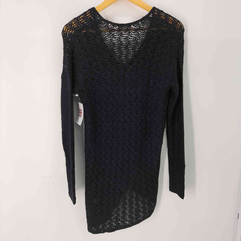 ヘルムートラング HELMUT LANG Vネックアシンメトリーニット レディース