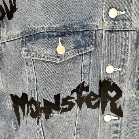 MONSTER 両面プリント デニムジャケット メンズ L