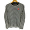 プレイコムデギャルソン PLAY COMME des GARCONS ハートワッペン ボーダーカットソー レディース JPN:L