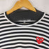プレイコムデギャルソン PLAY COMME des GARCONS ハートワッペン ボーダーカットソー レディース JPN:L