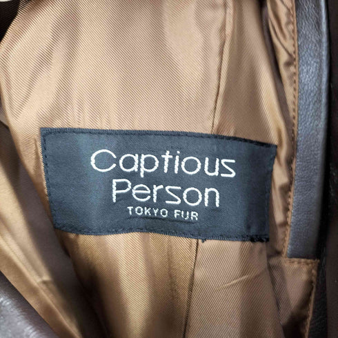 CAPTIOUS PERSON レザーテーラードジャケット レディース 9号