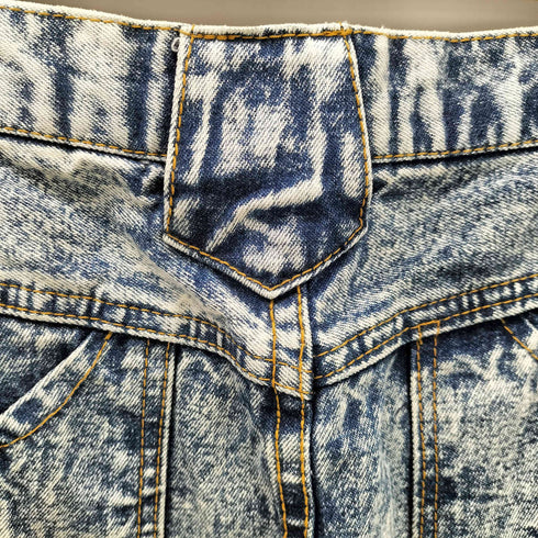 BAMGBAMG ウォッシュド ワイドテーパード デニム パンツ メンズ