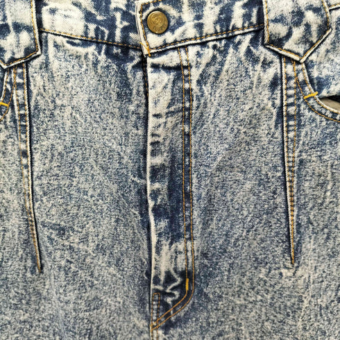 BAMGBAMG ウォッシュド ワイドテーパード デニム パンツ メンズ