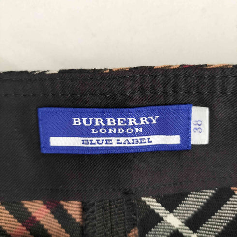 バーバリーブルーレーベル BURBERRY BLUE LABEL ノバチェック ベルテッドスカート レディース JPN:38