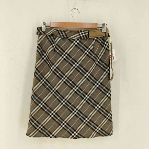 バーバリーブルーレーベル BURBERRY BLUE LABEL ノバチェック ベルテッドスカート レディース JPN:38