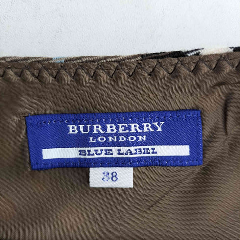 バーバリーブルーレーベル BURBERRY BLUE LABEL ノバチェック ベルテッドスカート レディース JPN:38
