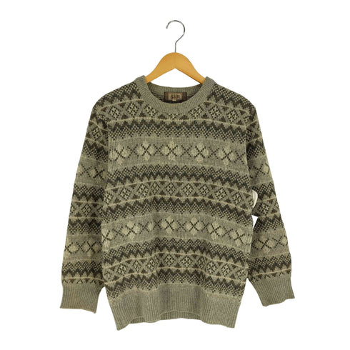 ジム gim 90s ウールナイロン アーガイル クルーネックニット メンズ import:M