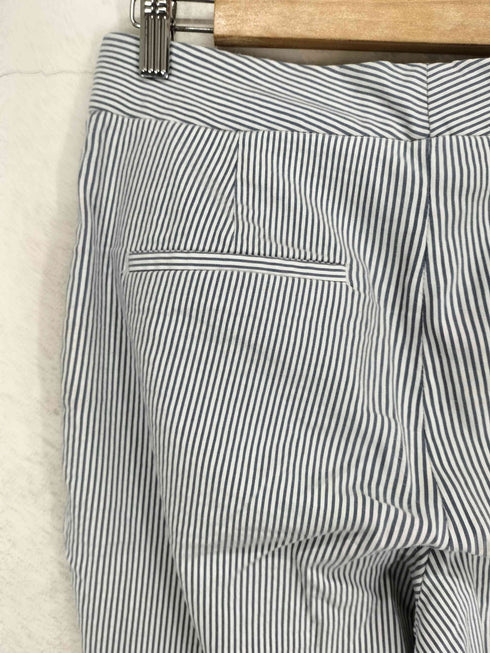 ザラ ZARA シアサッカーストライプスラックス レディース MEX 26