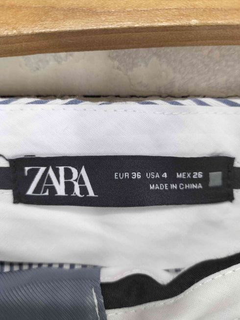 ザラ ZARA シアサッカーストライプスラックス レディース MEX 26