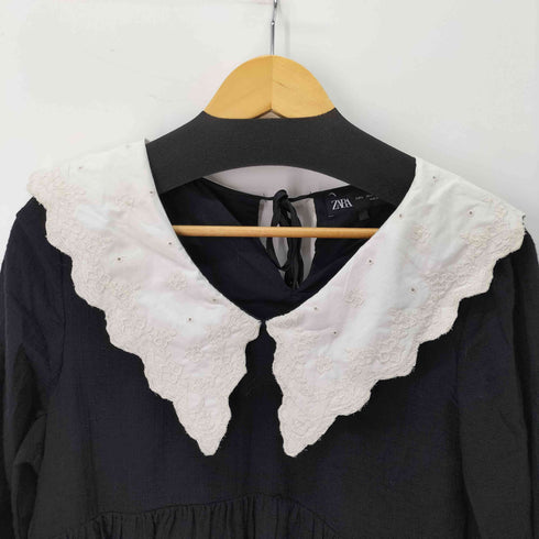 ザラ ZARA ピーターパンカラー ショート丈ワンピース レディース import:L