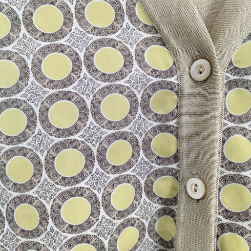 ジユウク 自由区 総柄切替カーディガン レディース 40