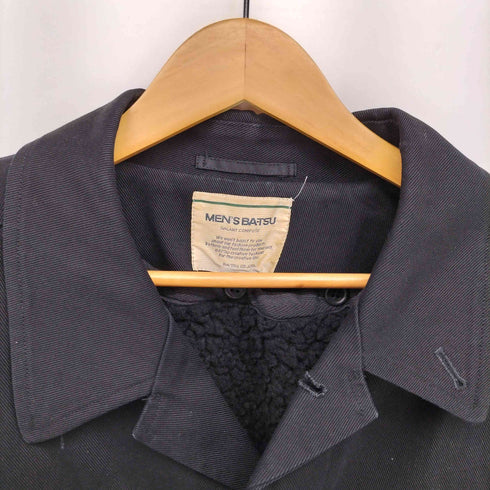 BA-TSU 80s 日本製 比翼 ボアライナー付 ラグラン コットンツイル ステンカラーコート メンズ