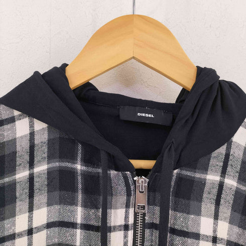 ディーゼル DIESEL D-EAST DRESS レイヤードジップシャツパーカー レディース JPN:XS