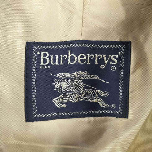 バーバリーズ BURBERRYS 70-80s 裏地ノバチェック ウールライナー 比翼 ステンカラーコート メンズ 34 REGULAR