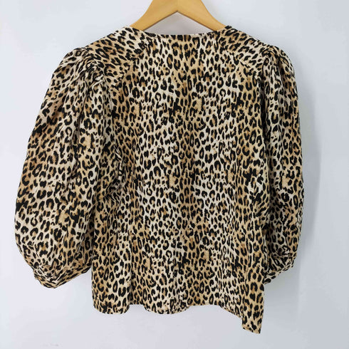 ザラ ZARA ZW COLLECTION アニマルプリント ヒョウ ブラウス レディース import:M